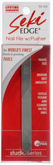 Seki Edge SS-402 etched file close-up—precise edge smoothing.