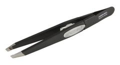 SEKI EDGE SS-518 amazing tweezer slant tip front view for precise brow shaping