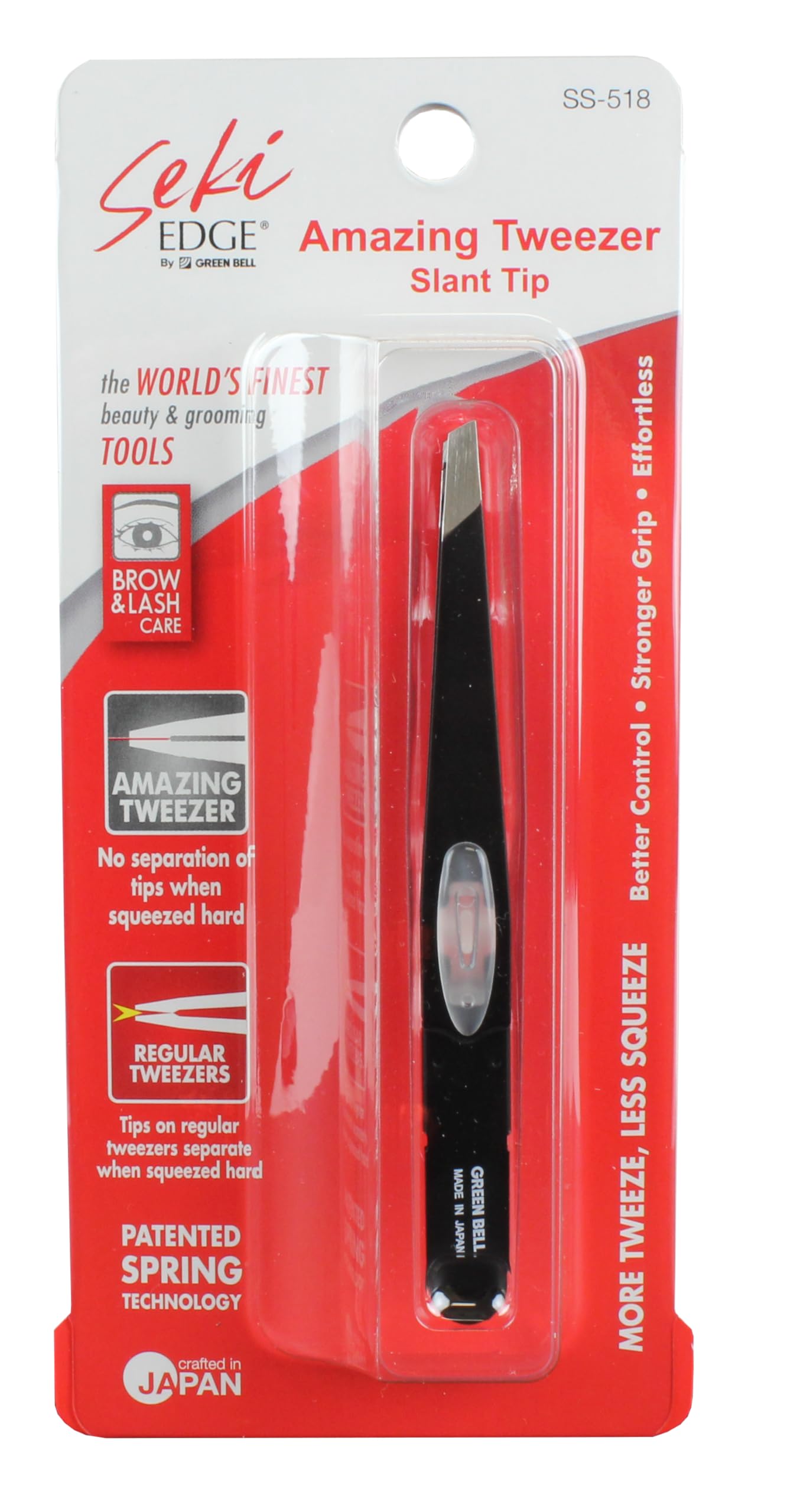 SEKI EDGE SS-518 amazing tweezer thick handles designed to prevent bending during use