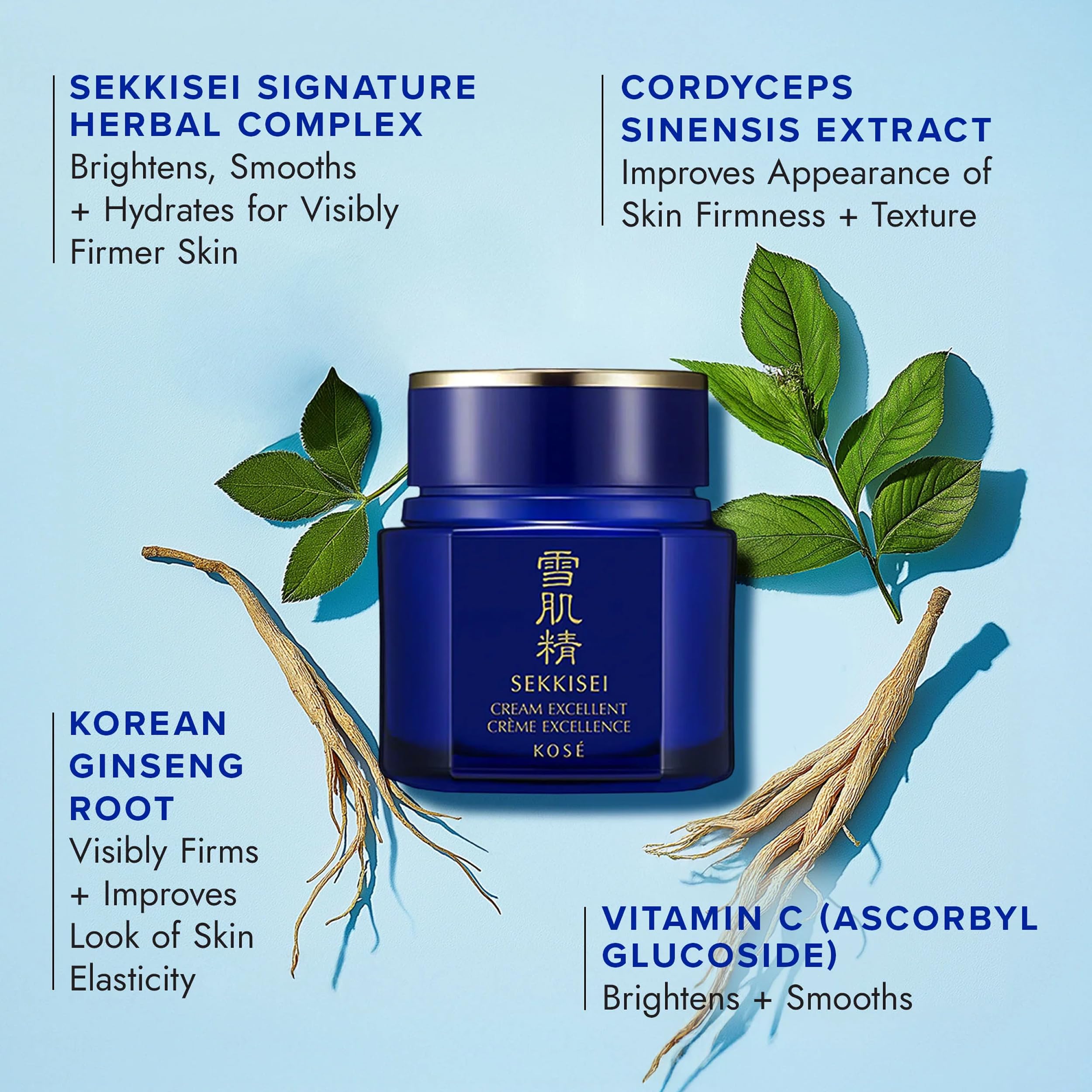 SEKKISEI Cream Excellent packaging highlighting all-natural ingredients for daily use.