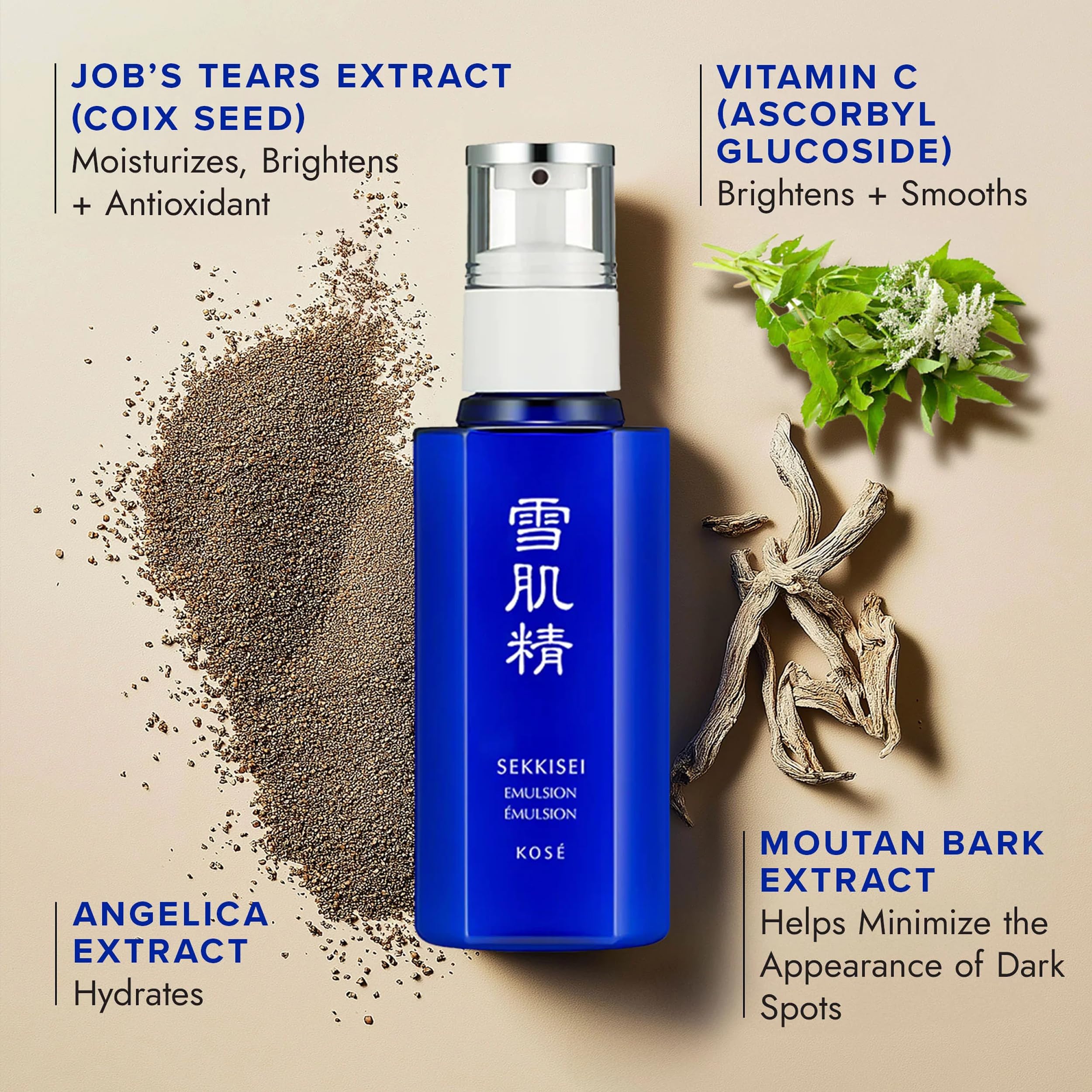 SEKKISEI Emulsion application-routine demonstrates a quick morning step for hydrated skin.