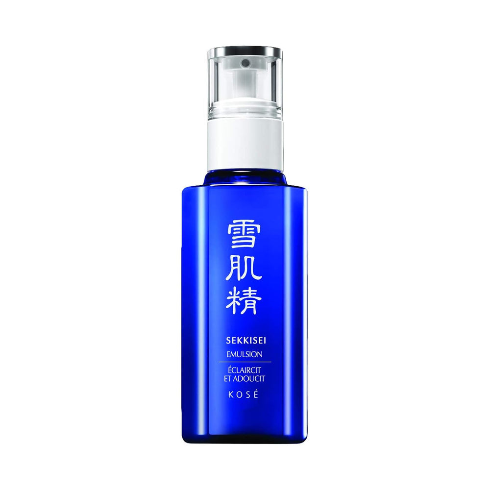 SEKKISEI Emulsion bottle-front offers lightweight hydration for daily skin softness.