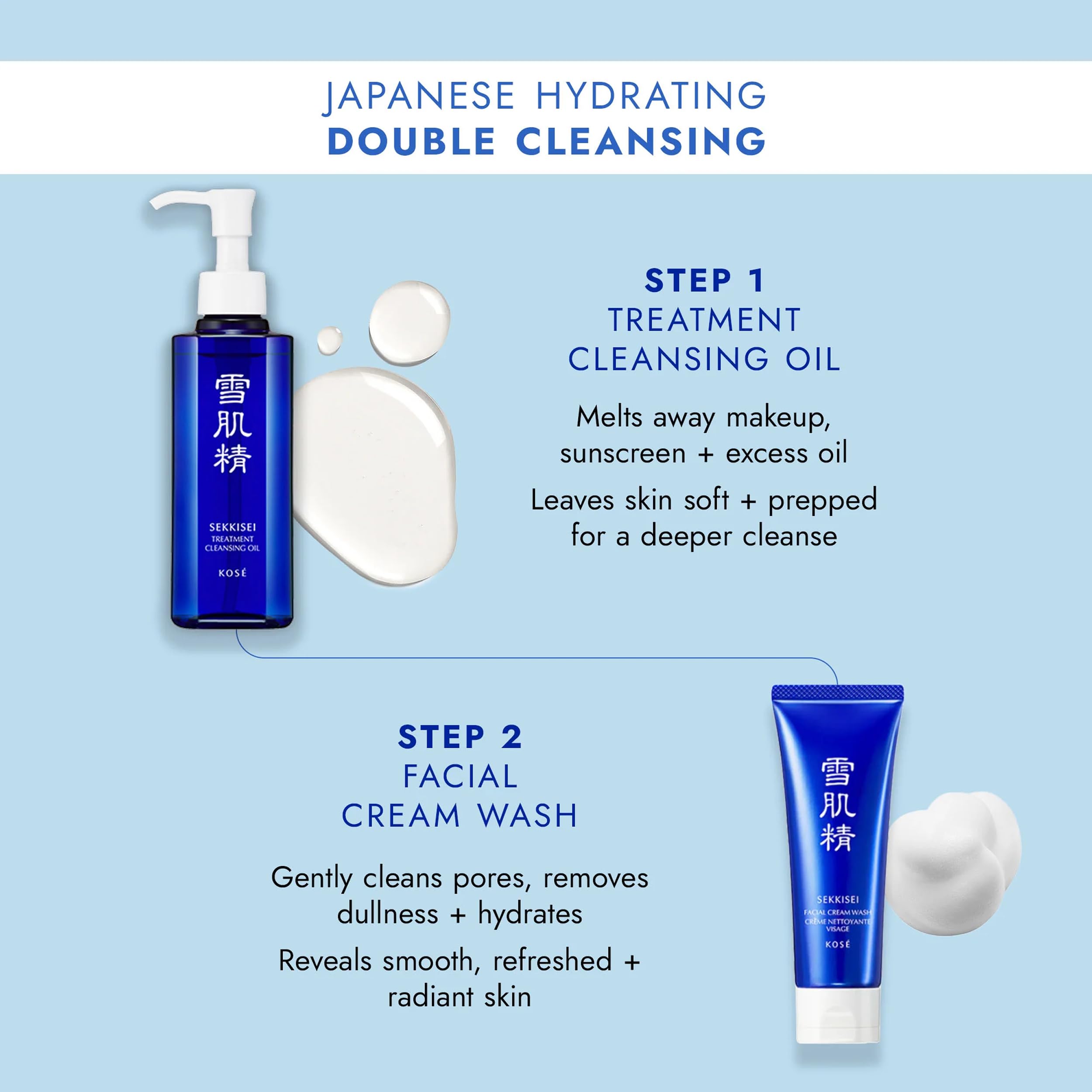 SEKKISEI herbal extracts coix-seed feature in cleansing formula for nourishing care