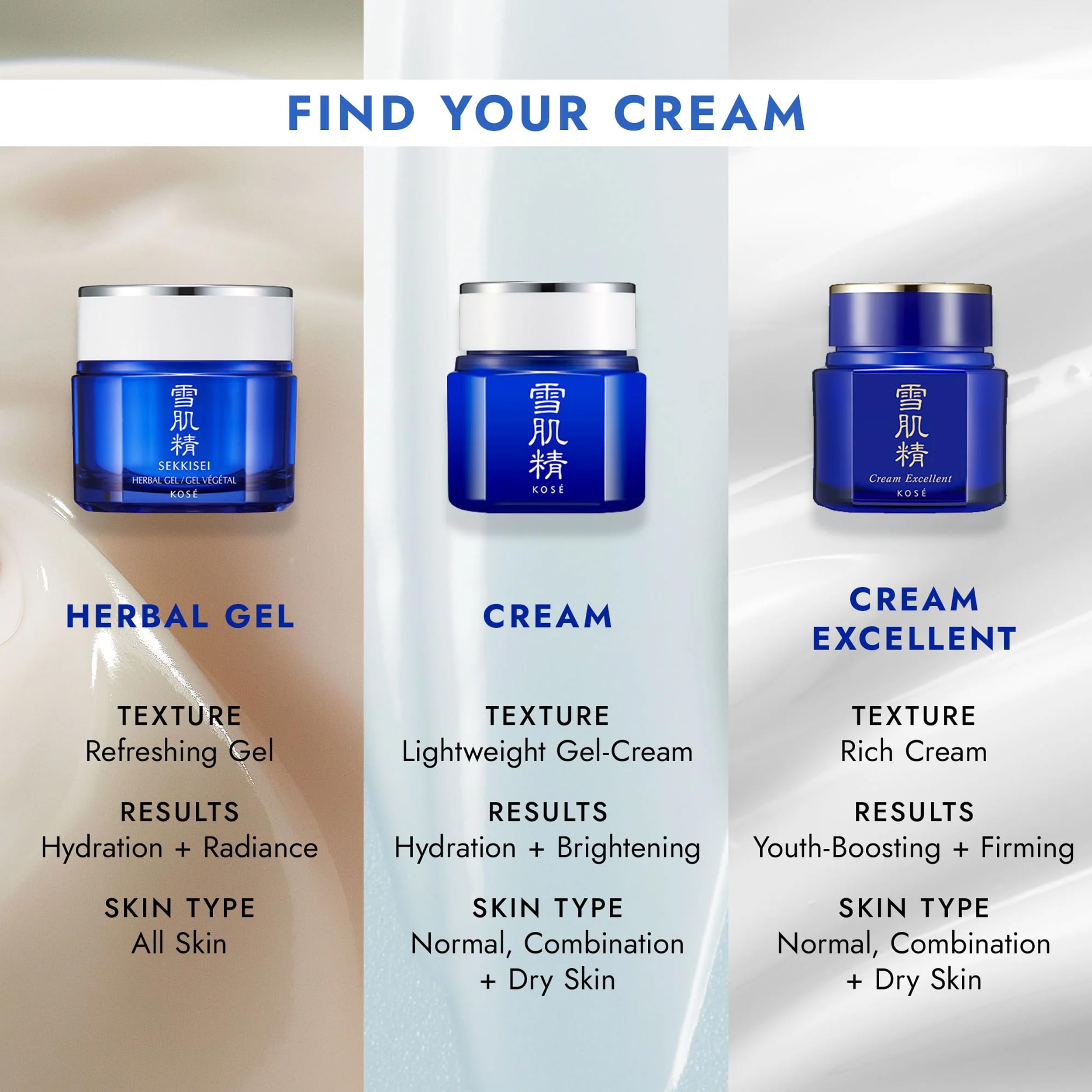 SEKKISEI Herbal Gel radiance boost on bare skin.
