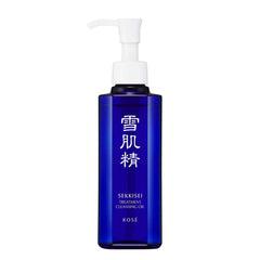 SEKKISEI Treatment Cleansing Oil bottle shows herbal blend for radiant, hydrated skin after cleansing