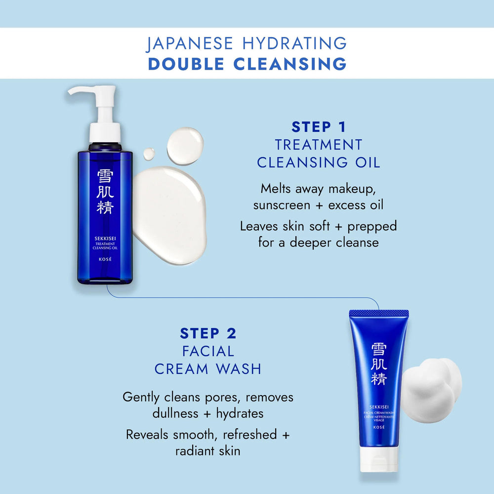 SEKKISEI Herbal ingredients display featuring natural extracts for skin nourishment