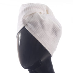 SELARUS hair towel wrap quick-drying waffle keeps hair snug.