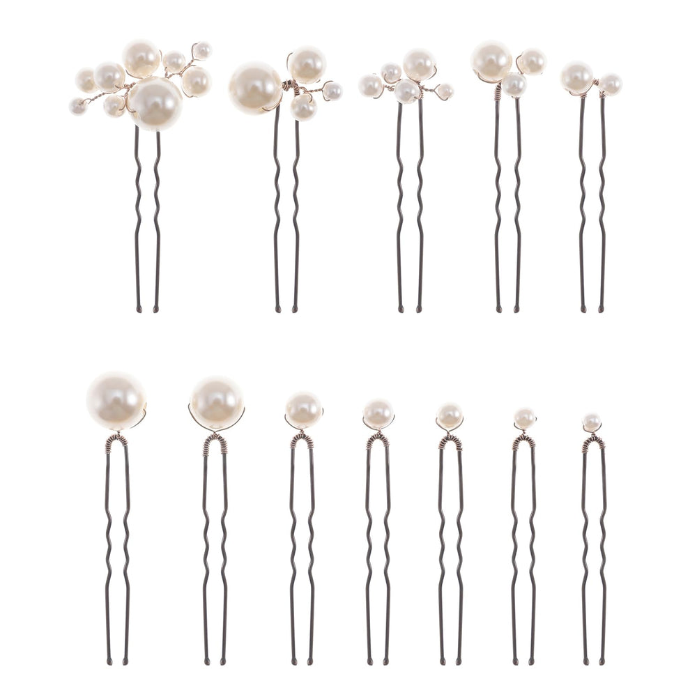 SELFCLOUD bridal pearl hair pin close-up with lustrous pearls for a secure updo.