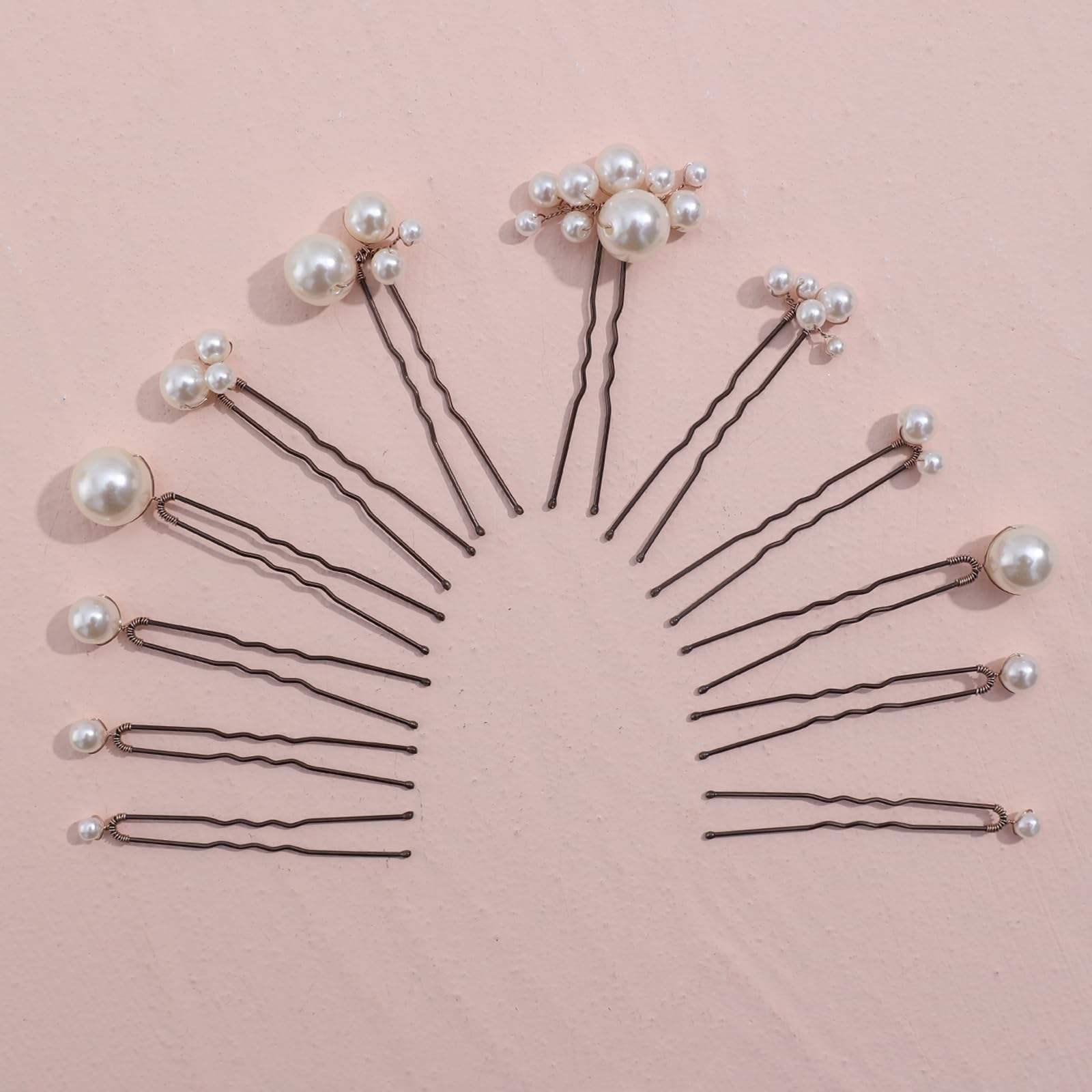 SELFCLOUD pearl wedding hair pin detail highlighting genuine pearls for elegant styling.