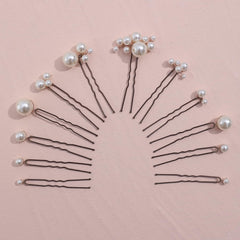 SELFCLOUD pearl wedding hair pin detail highlighting genuine pearls for elegant styling.