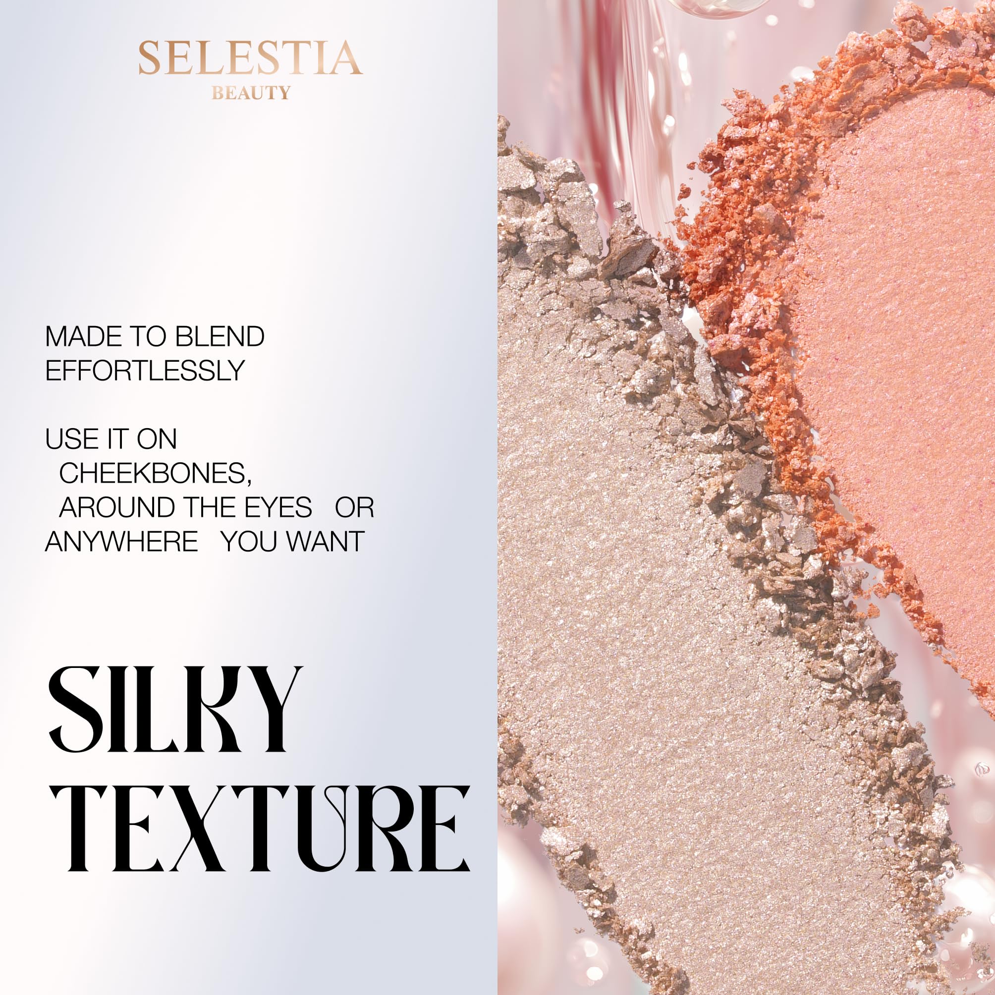 SELESTIA BEAUTY Divine V universal shade swatches on skin