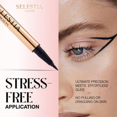 SELESTIA BEAUTY Queen Cobra precise-tip showcases effortless winged liner potential