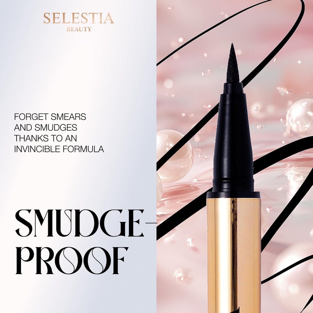 SELESTIA BEAUTY Queen Cobra wings look with crisp eyeliner definition