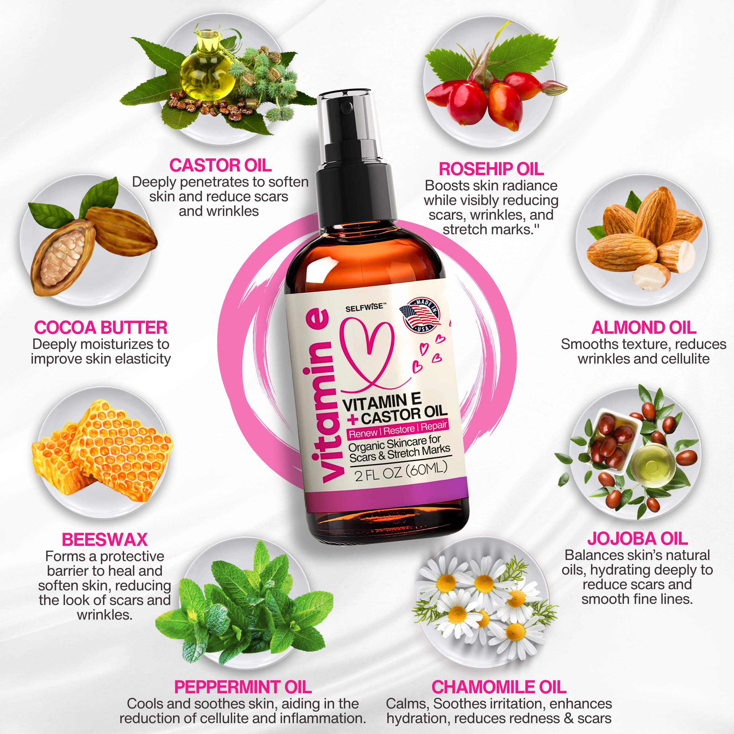SelfWise face and body oil being absorbed for smooth moisturized skin