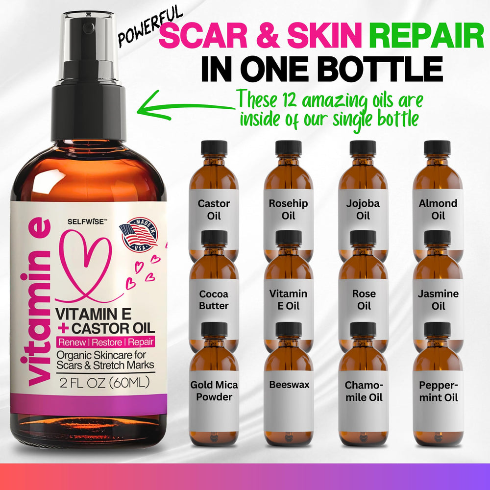 SelfWise rosehip jojoba almond oils blend on skin for radiant hydration