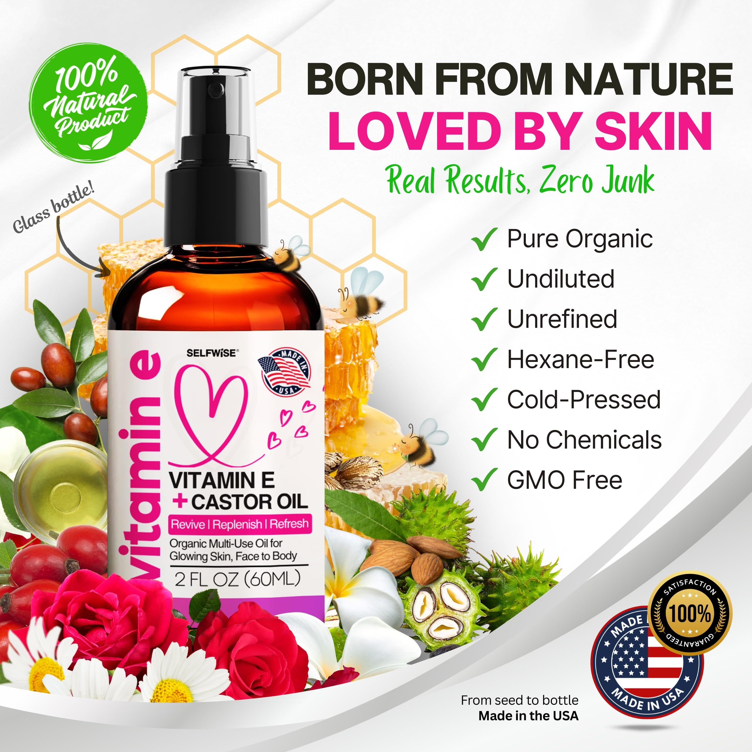 SelfWise stretch marks hydration application on skin