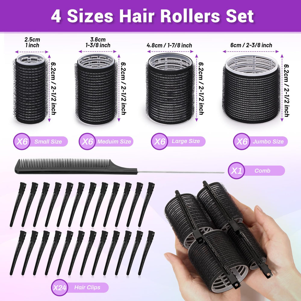 Selizo clips inside rollers packaging shown for convenient securing during styling.