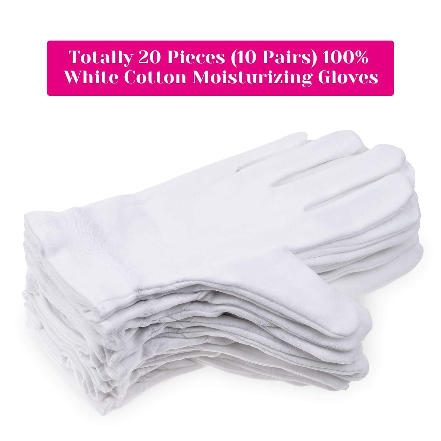 Selizo cotton gloves wristband closeup elastic fit prevents slipping