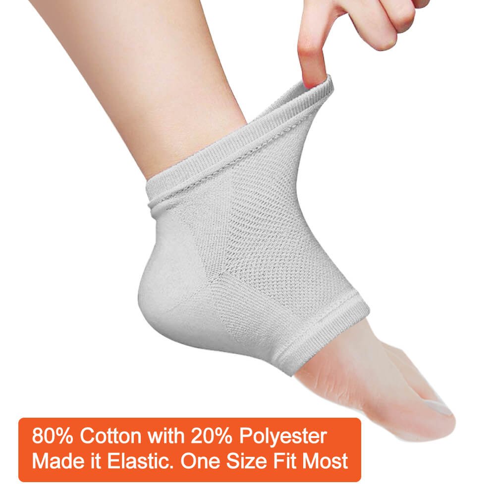 Selizo gel heel socks black — discretion and comfort for day or night use.