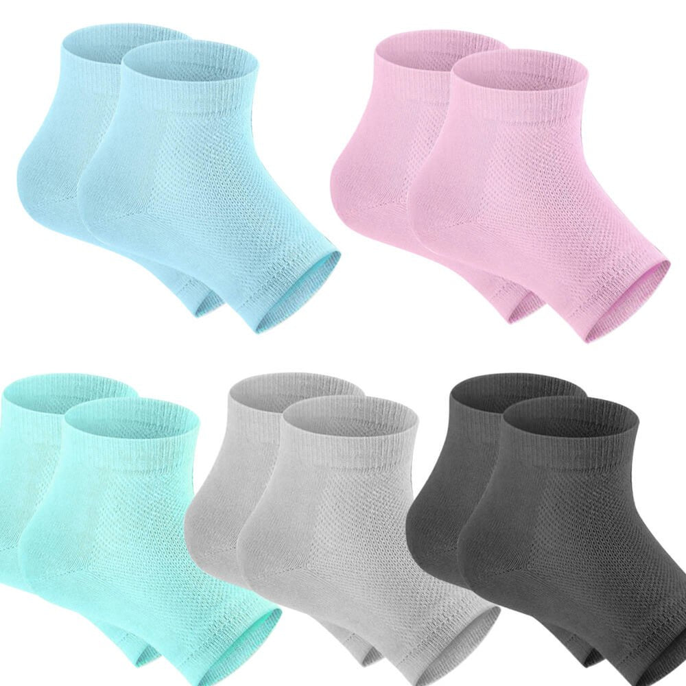 Selizo gel heel socks open-toe pack — convenient moisture delivery for dry heels.