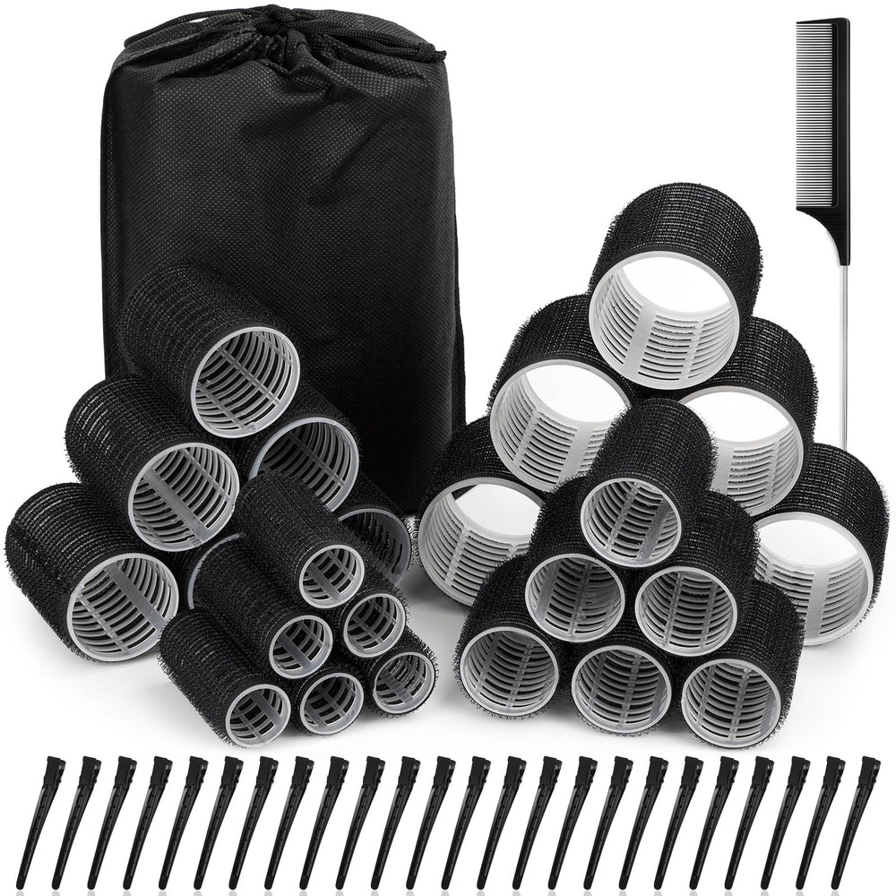 Selizo hair roller set four sizes close-up for versatile curls.
