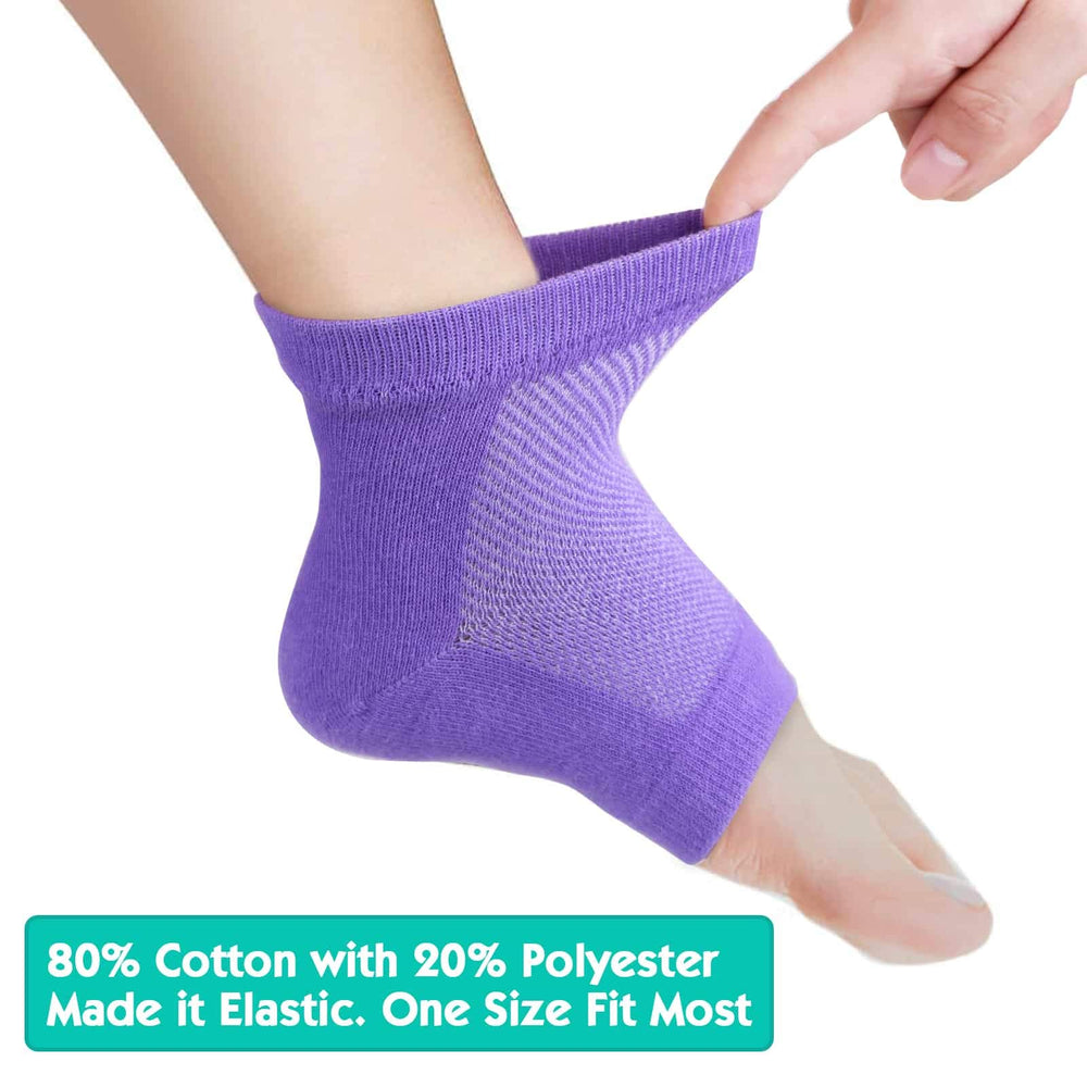 Selizo day-night wear heel socks provide flexible hydration with your moisturizer.
