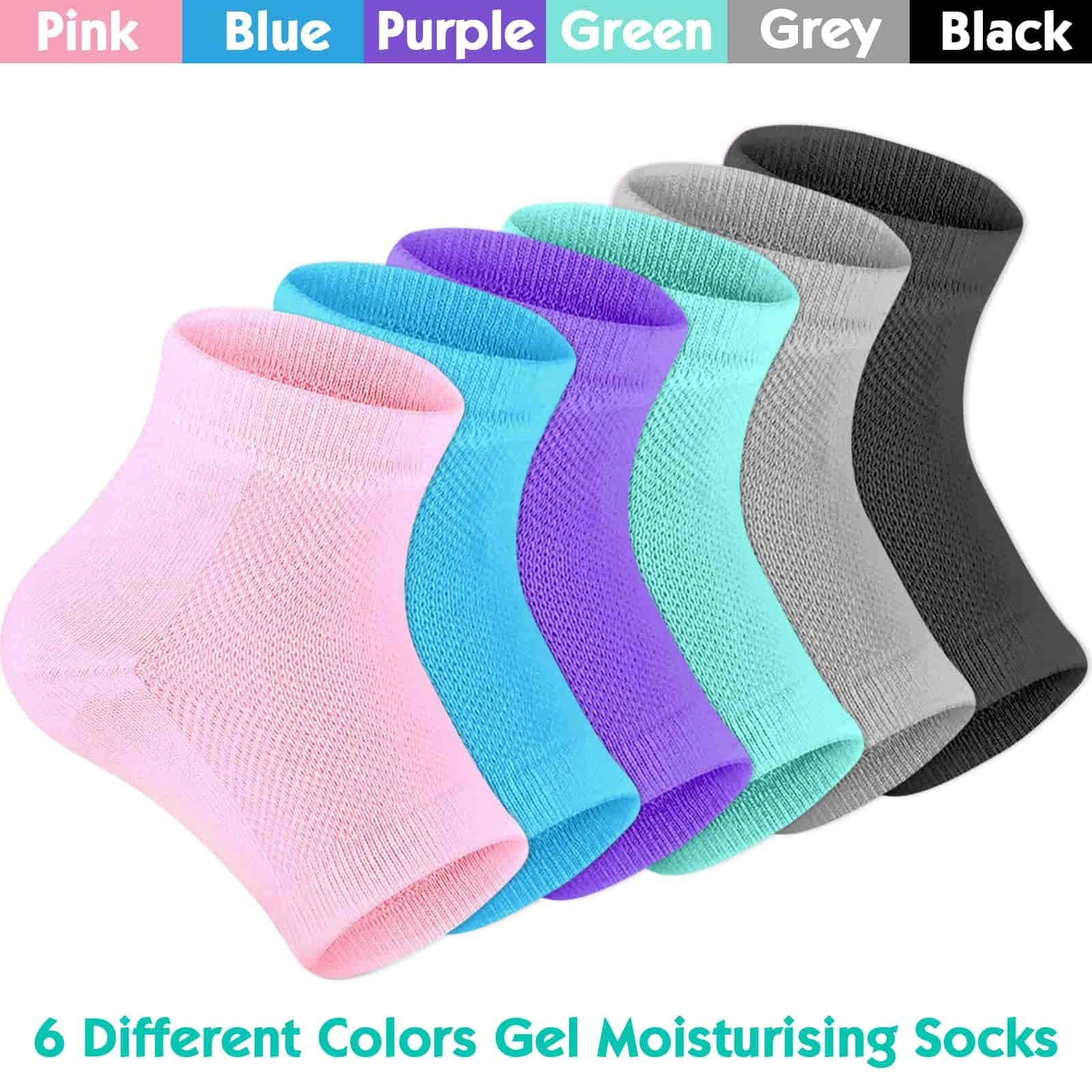 Selizo gel-inside heel socks show moisture delivery for softer, smoother skin.