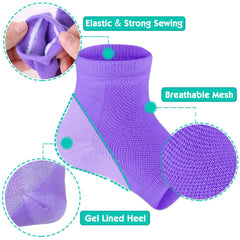 Selizo soft cotton-blend heel socks offer comfortable, breathable wear.