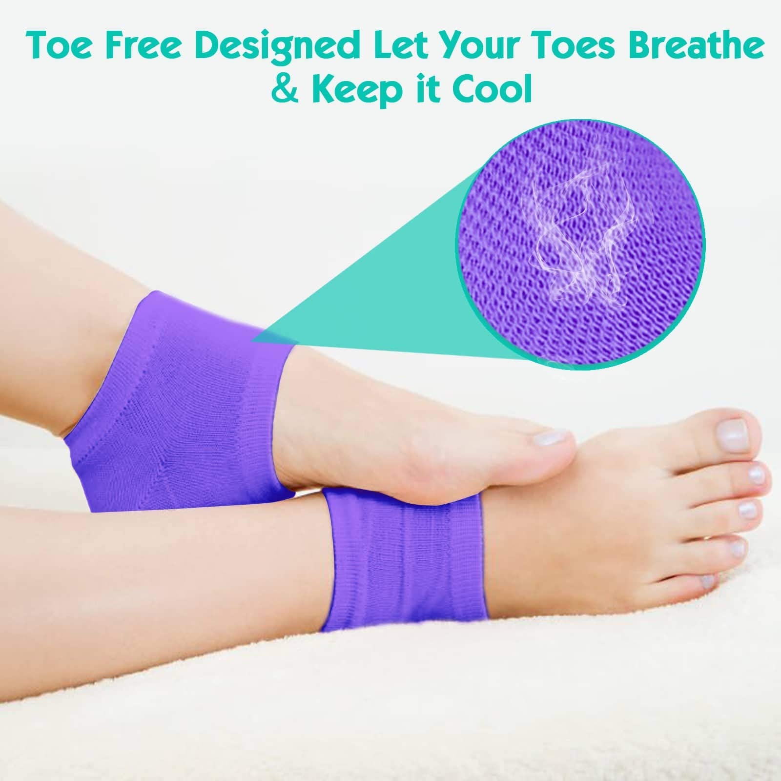 Selizo toeless design lets toes breathe while heels receive moisture.