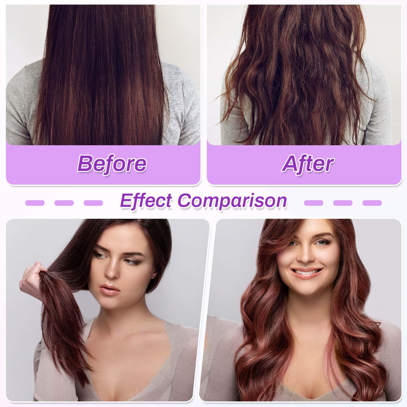 Selizo jumbo to small sizes create varied curl shapes.