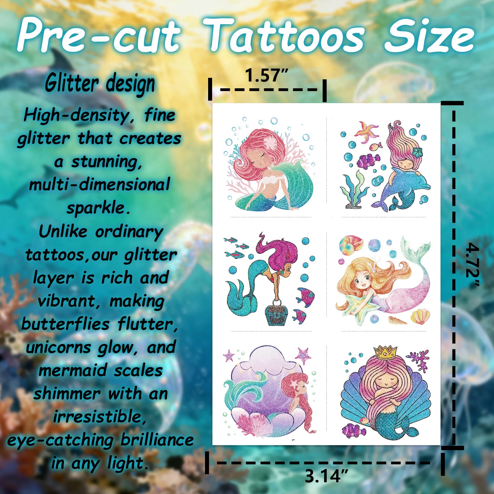 Sellentduct glitter tattoos party favors stay vibrant during play and water games.