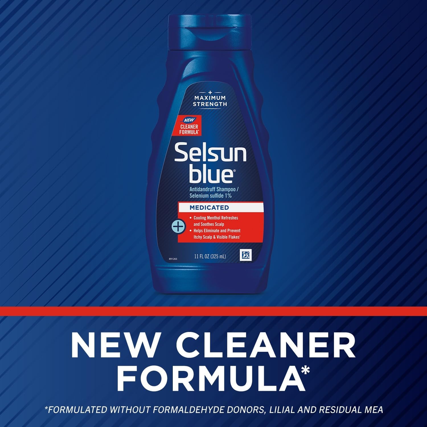 Selsun Blue pack of 3 bottles emphasizes value and routine care.