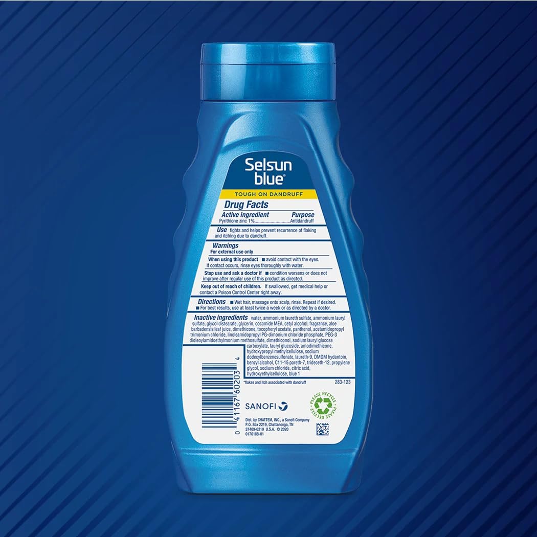 Selsun Blue rich-lather closeup shows creamy texture during wash