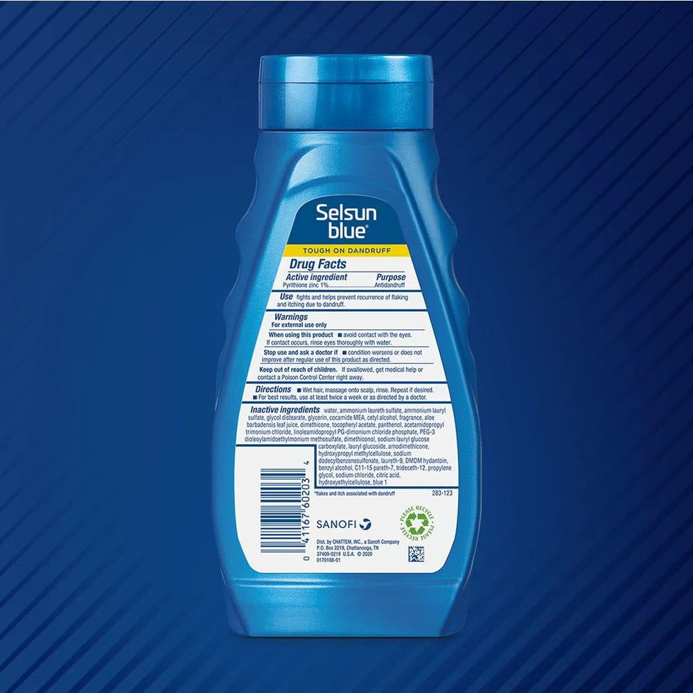 Selsun Blue rich-lather closeup shows creamy texture during wash