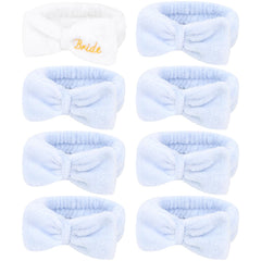 Semato bride headband white with gold embroidery for wedding-day glam