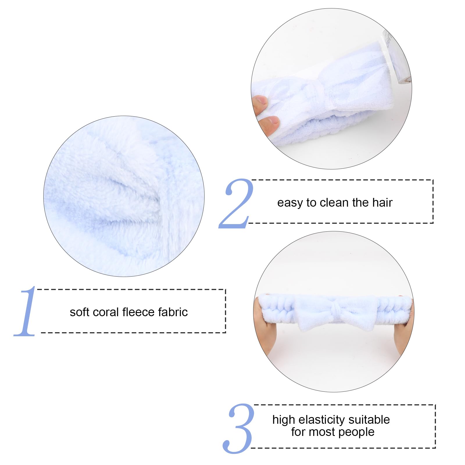 Semato bridesmaid blue spa headbands for coordinated wedding party styling
