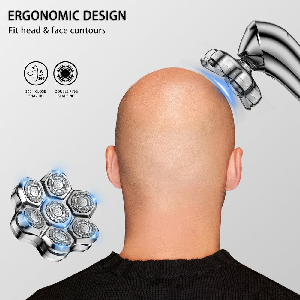 Seminhoof 7msilver shaver head underwater cleaning demonstrates easy maintenance