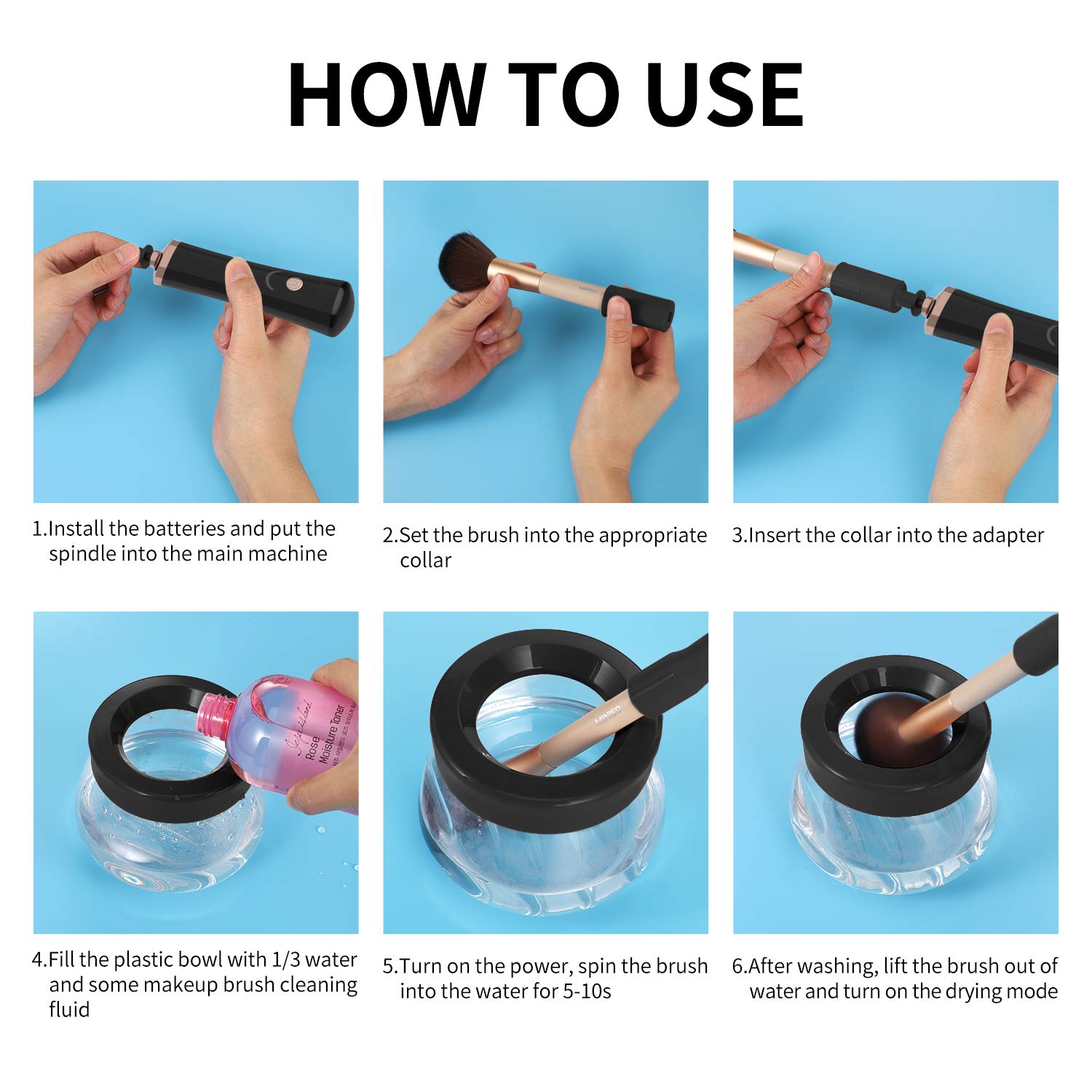 Senbowe brush-care ritual demonstrates efficient home grooming routine.