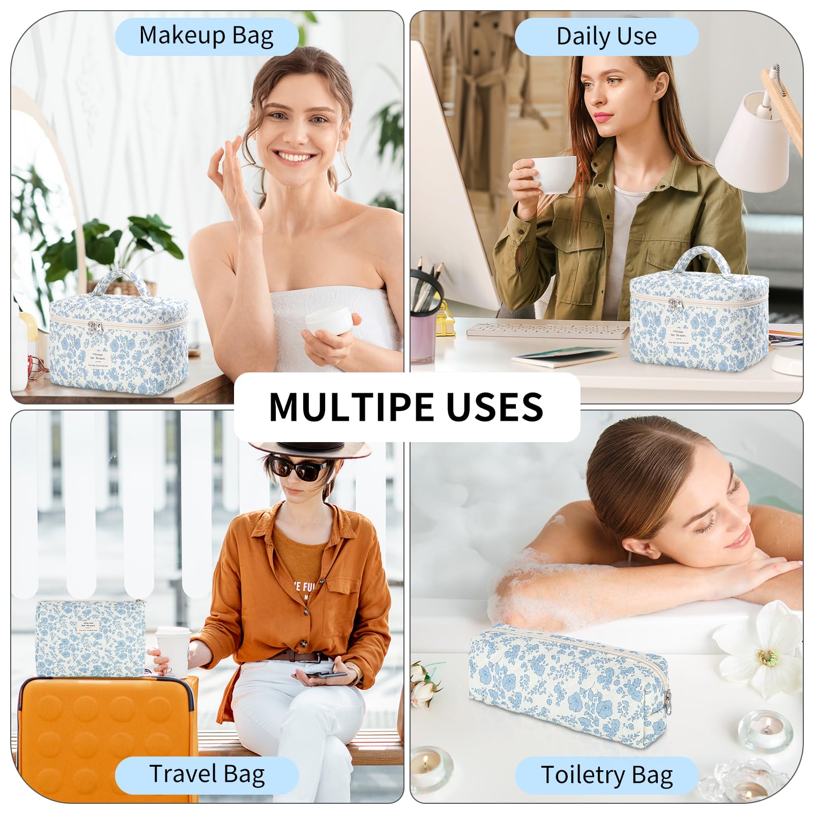 Senbowe three-different-sizes-dimension shows versatile organization for home or travel.