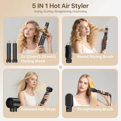 Sendowtek hot air styler set 3-level heat dial for customizable styling