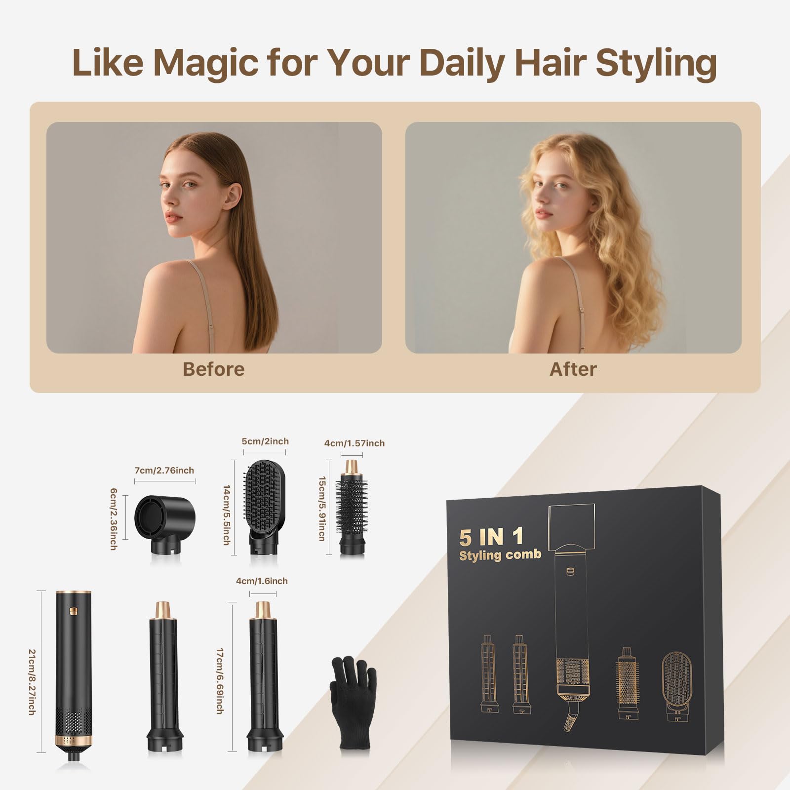Sendowtek hot air styler set compact design for easy handling