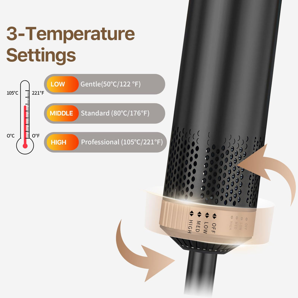 Sendowtek hot air styler set straightening comb for sleek strands