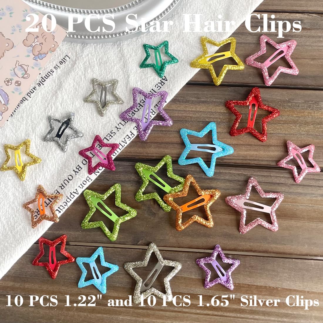 Seneeel close-up star clip showcases secure grip and smooth finish.