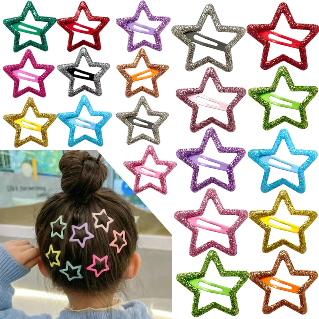 Seneeel fashion star hair clip completes stylish daily ensembles.