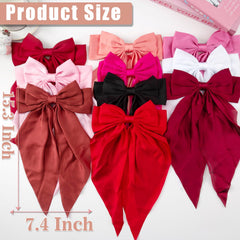Seneeel Red Series big bows for girls maintains secure hold with a comfortable clasp.