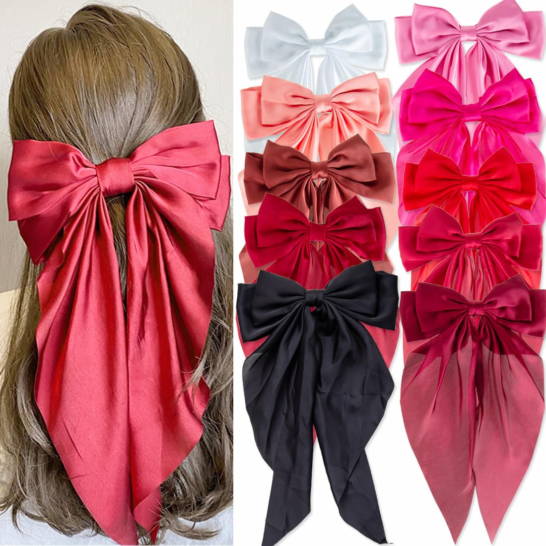 Seneeel Red Series daily-wear hair ribbon boosts charm for school, work, and events.