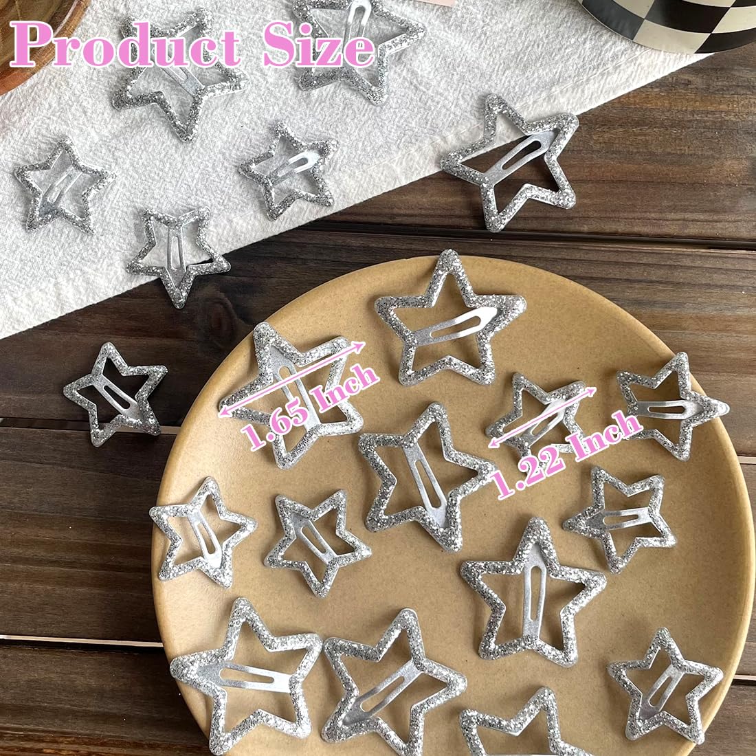 Seneeel star hair clip 1.65-inch provides secure hold for thicker hair.
