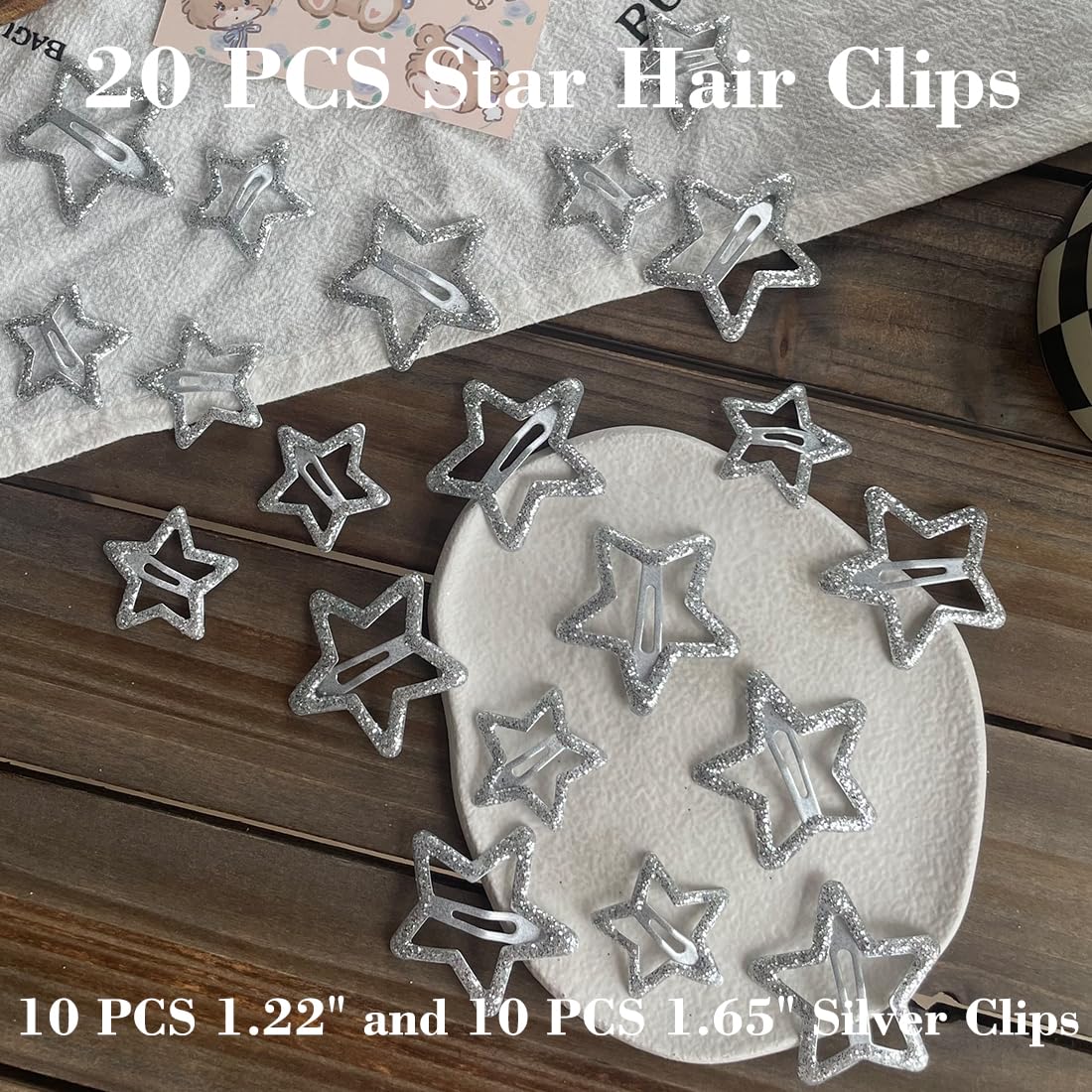 Seneeel star hair clip color-variety offers mood-matching accessories.