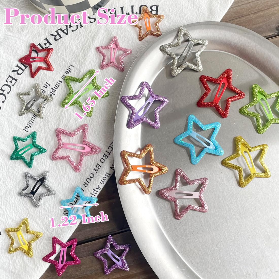 Seneeel star hair clip with non-slip clasp keeps hair secure all day.