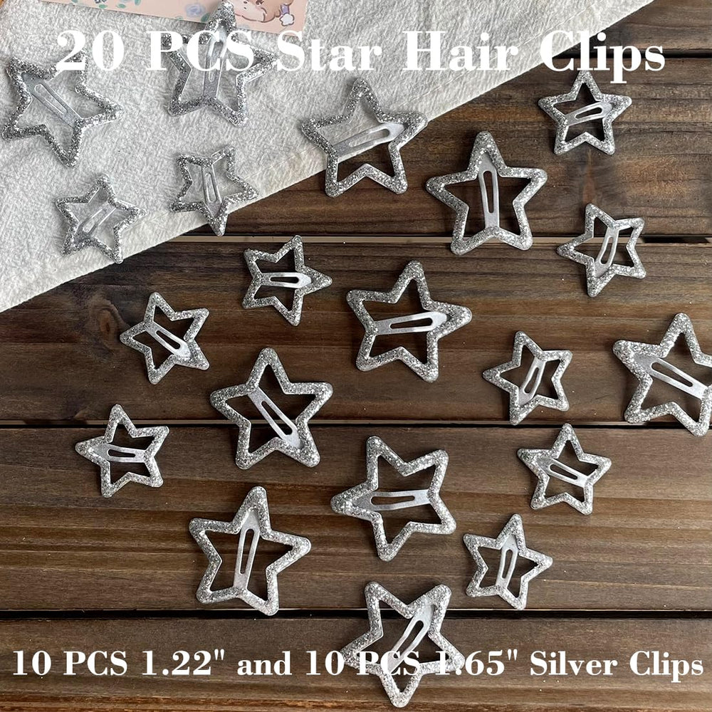 Seneeel star hair clip y2k-style on bun showcases retro chic.